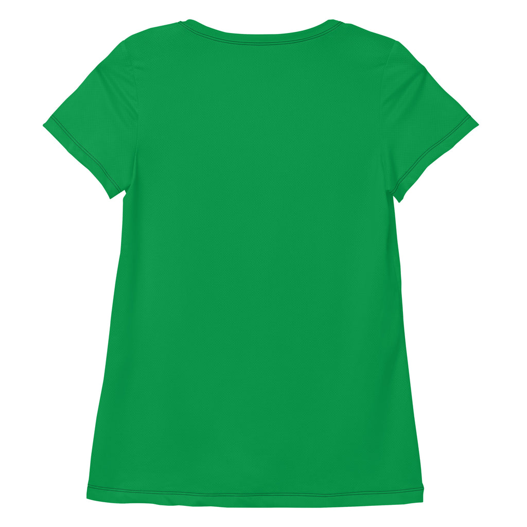 Saint Kitts and Nevis Women's Athletic T-Shirt – Green Sleeves