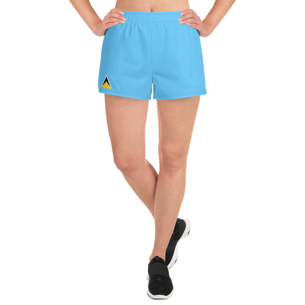 Saint Lucia Women's Athletic Short Shorts