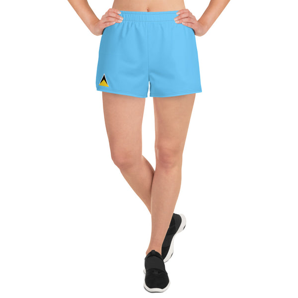 Saint Lucia Women's Athletic Short Shorts