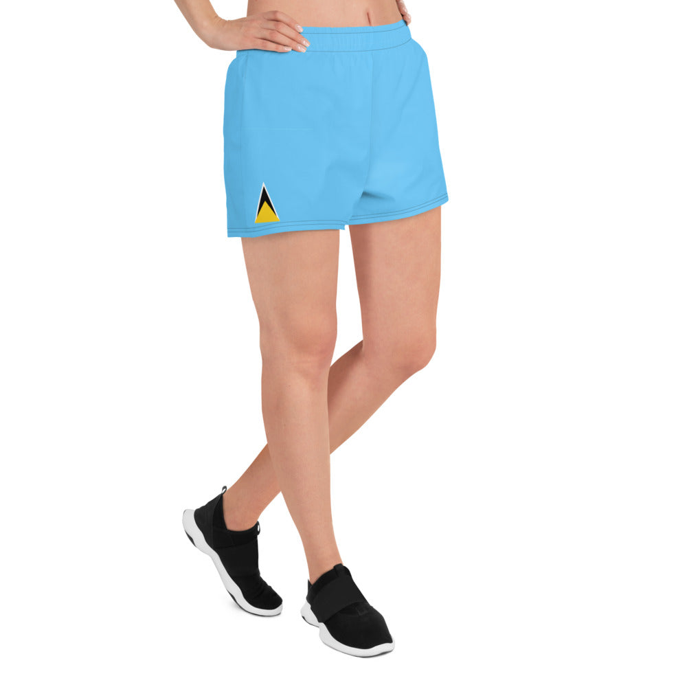 Saint Lucia Women's Athletic Short Shorts