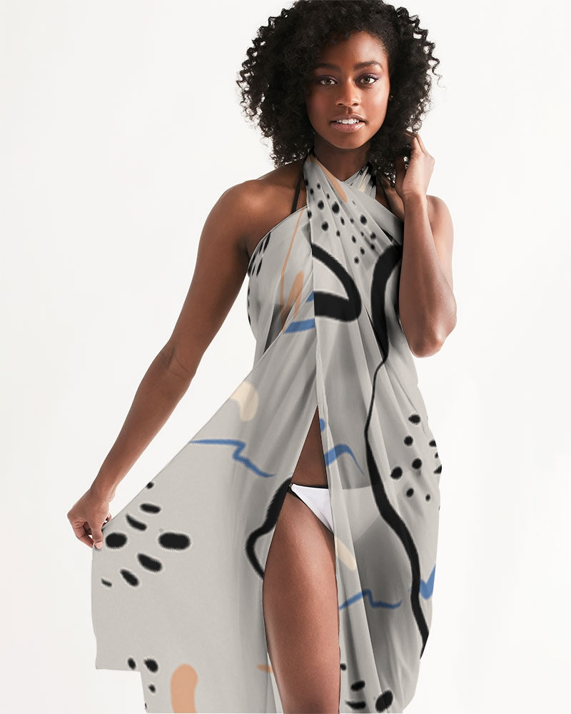Ladies Swimsuit Cover Up – Abstract Line Art