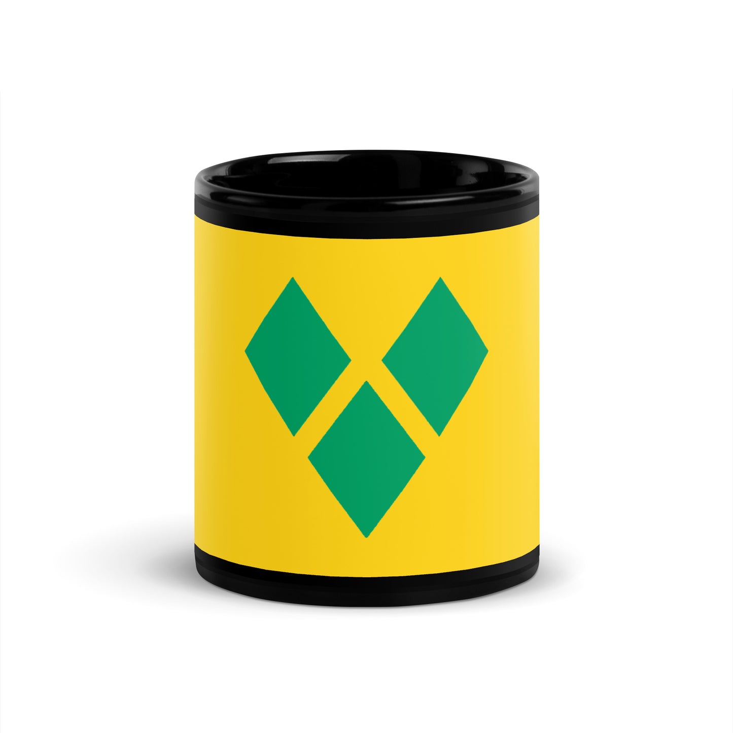 SAINT VINCENT AND THE GRENADINES BLACK GLOSSY MUG