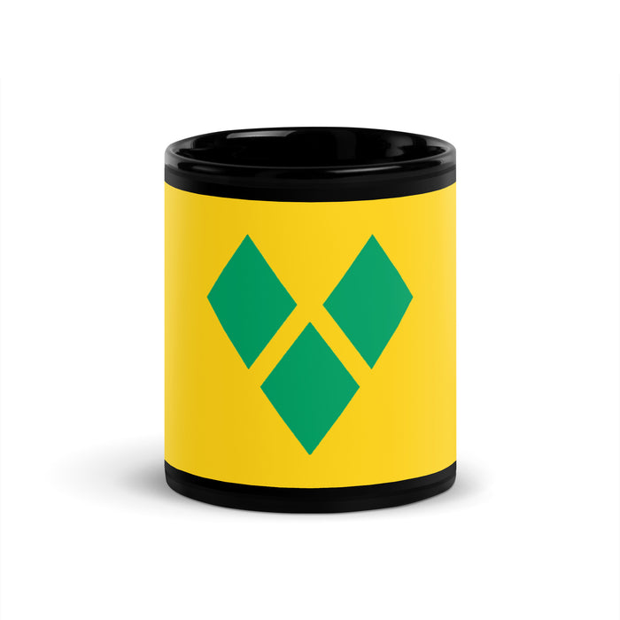 Saint Vincent and the Grenadines Black Glossy Mug