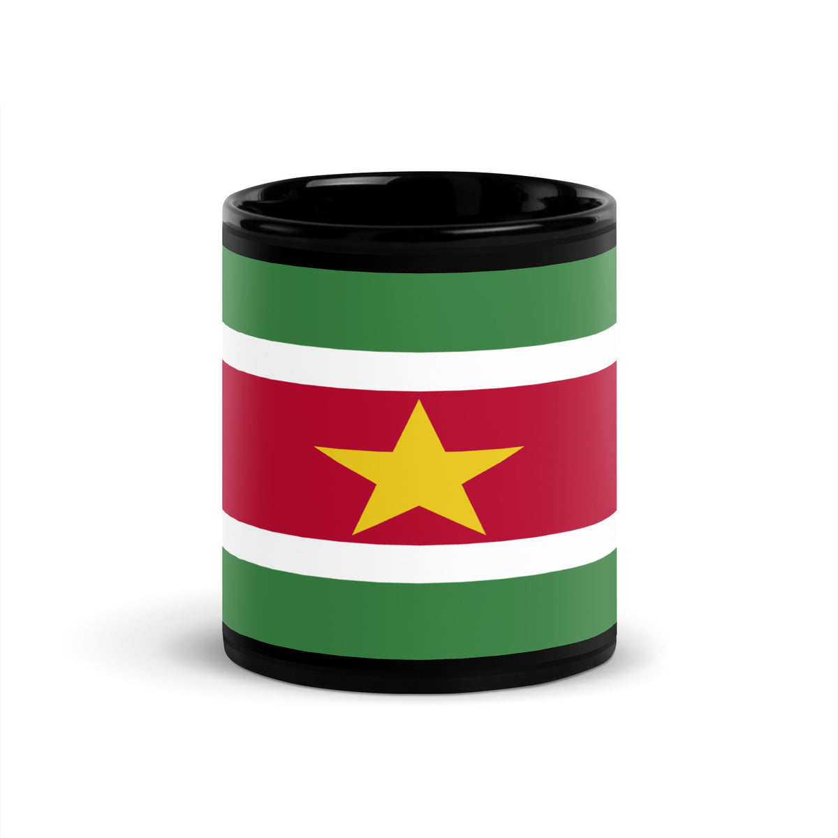 Suriname Black Glossy Mug