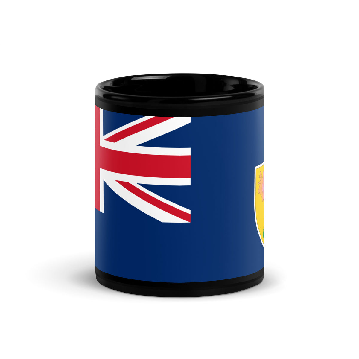 Turks and Caicos Islands Caribbean Black Glossy Mug