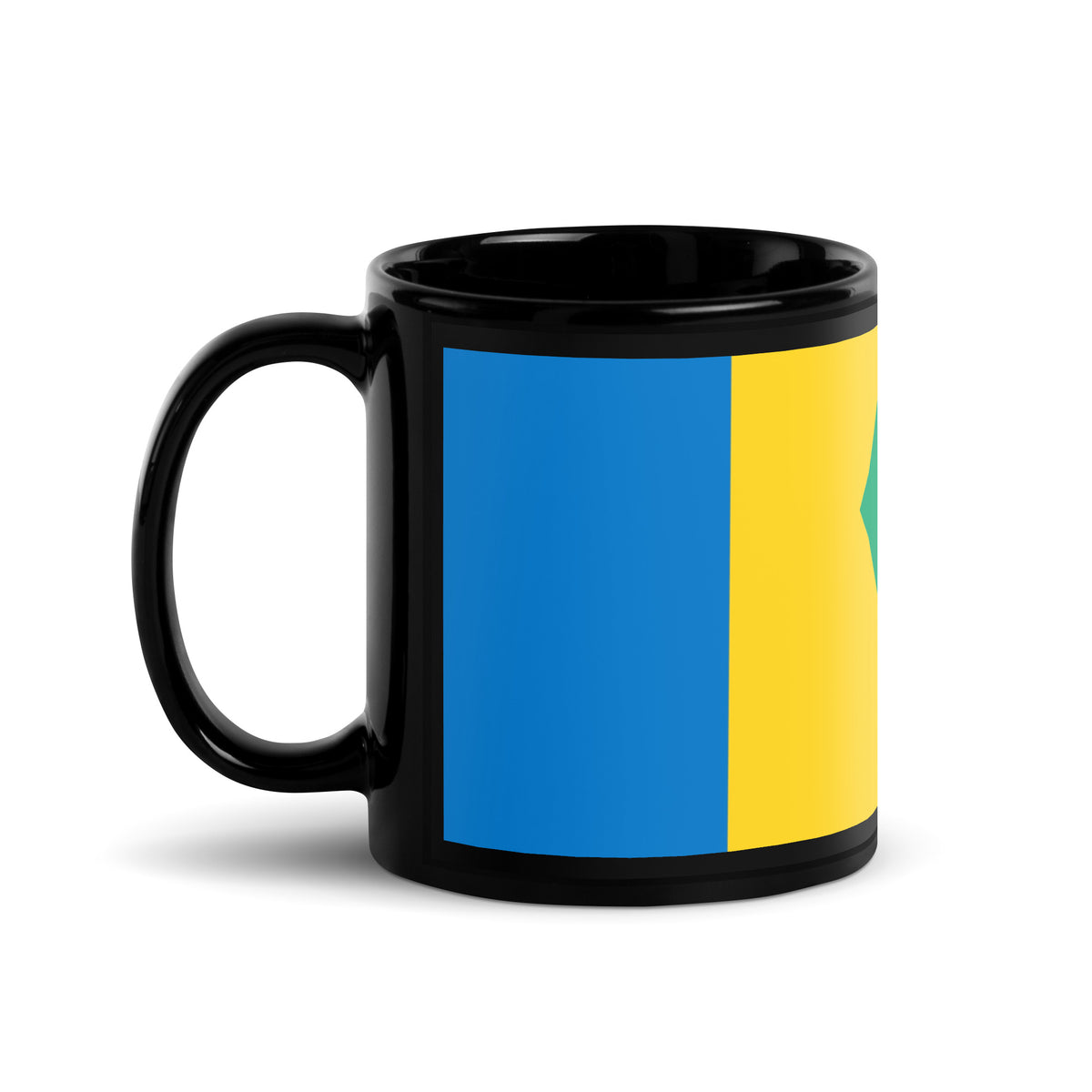 Saint Vincent and the Grenadines Black Glossy Mug