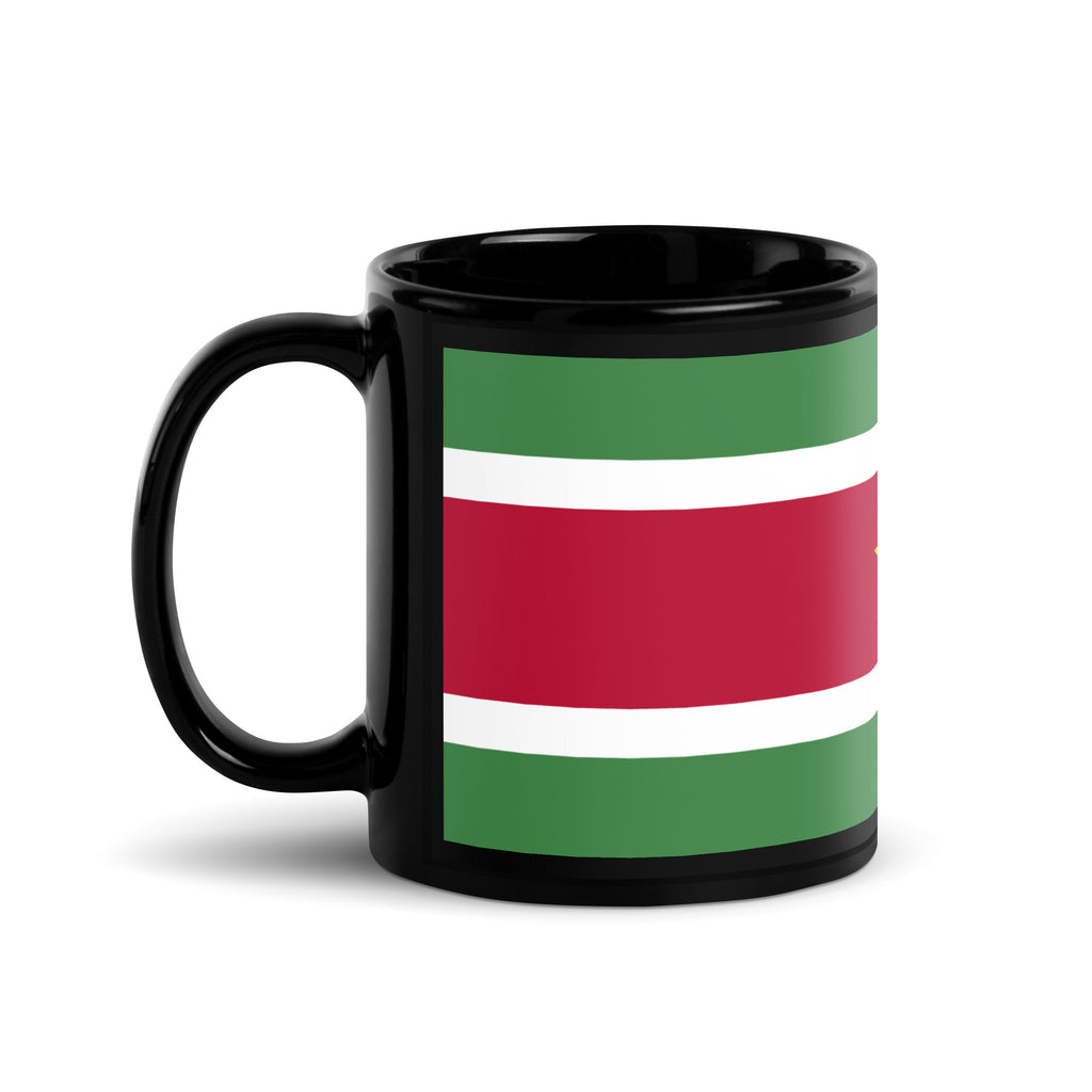 Suriname Black Glossy Mug
