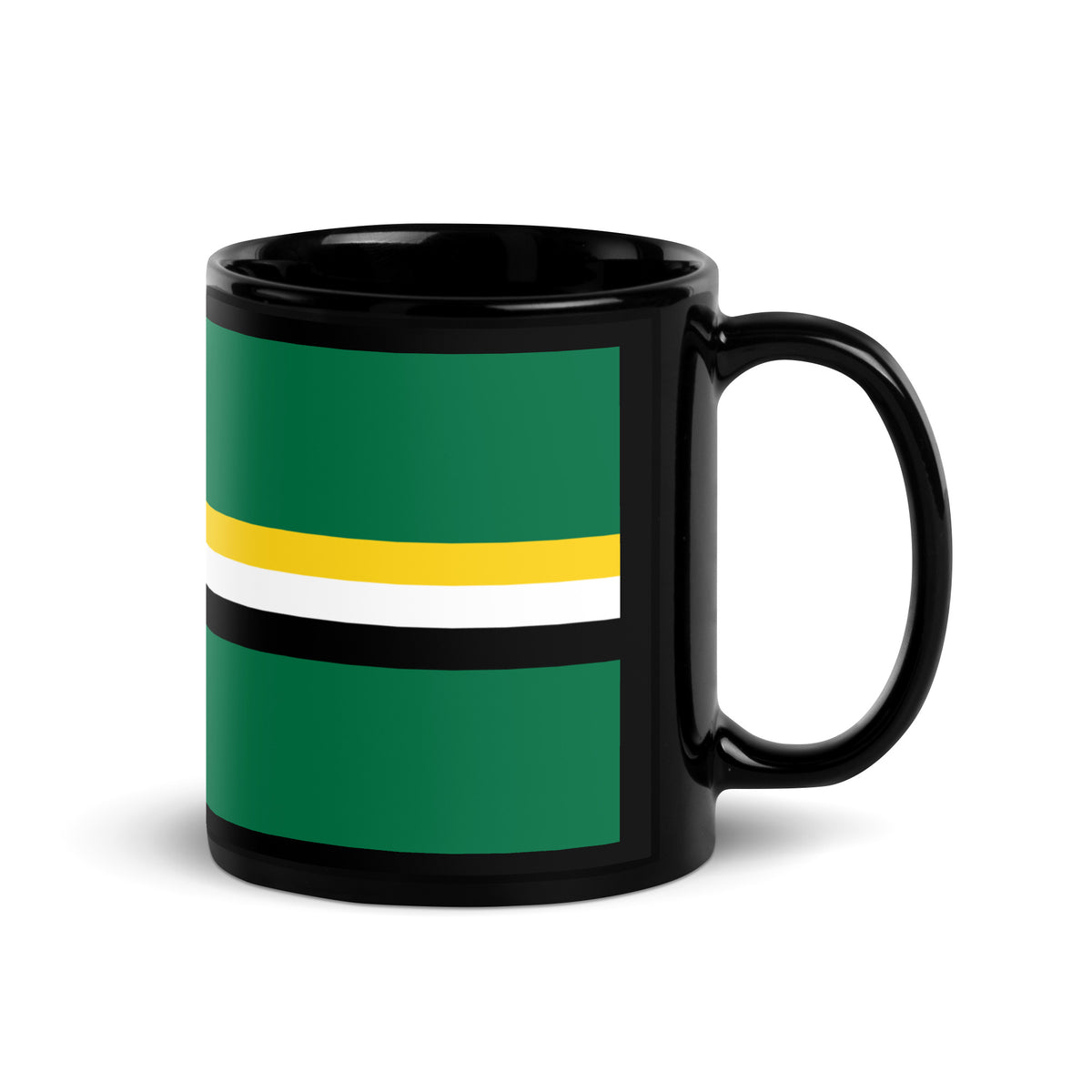 Dominica Black Glossy Mug