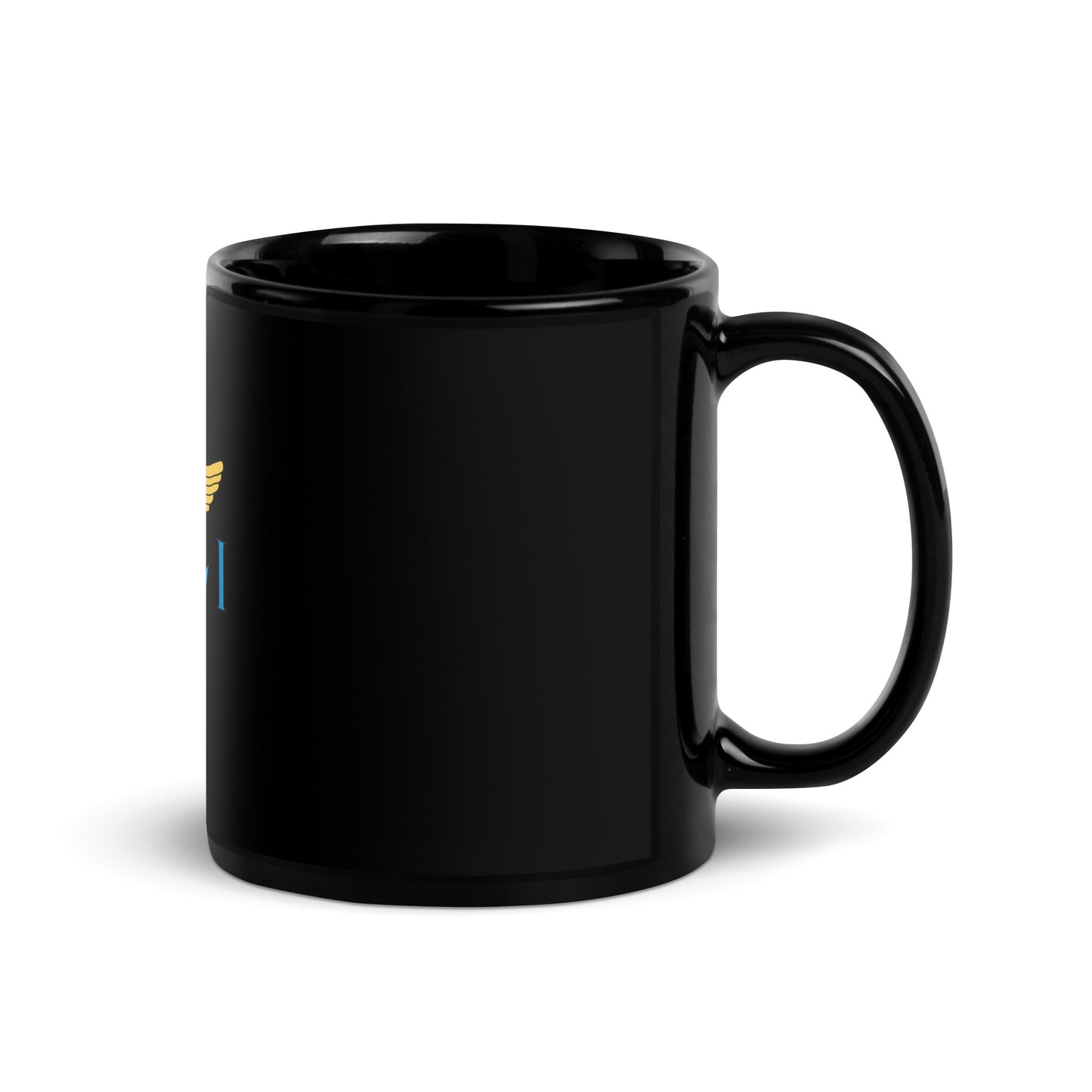 US VIRGIN ISLANDS BLACK GLOSSY MUG