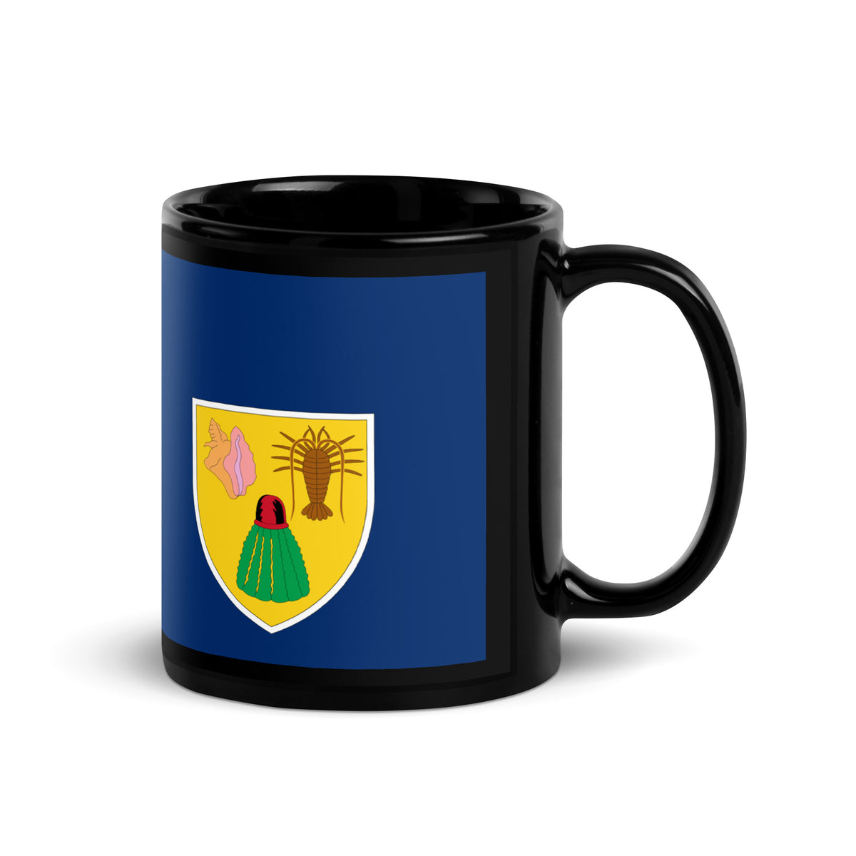 Turks and Caicos Islands Caribbean Black Glossy Mug