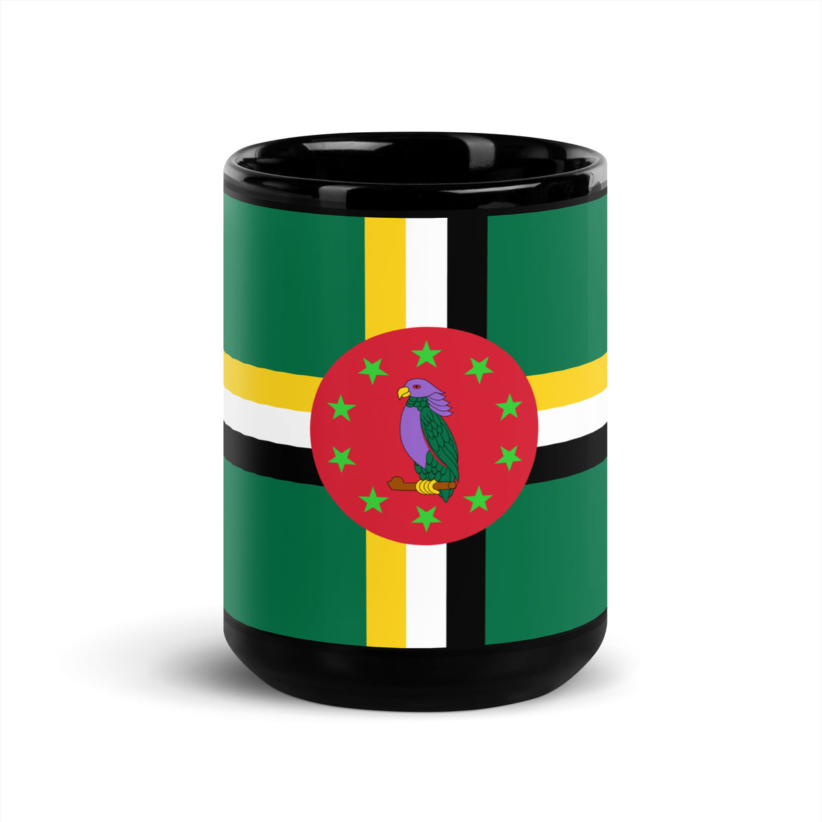 Dominica Black Glossy Mug