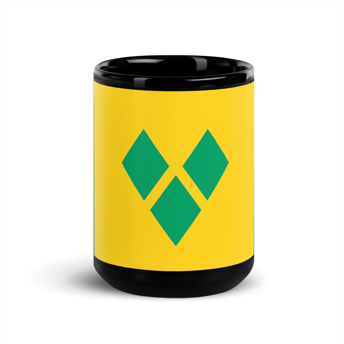 Saint Vincent and the Grenadines Black Glossy Mug