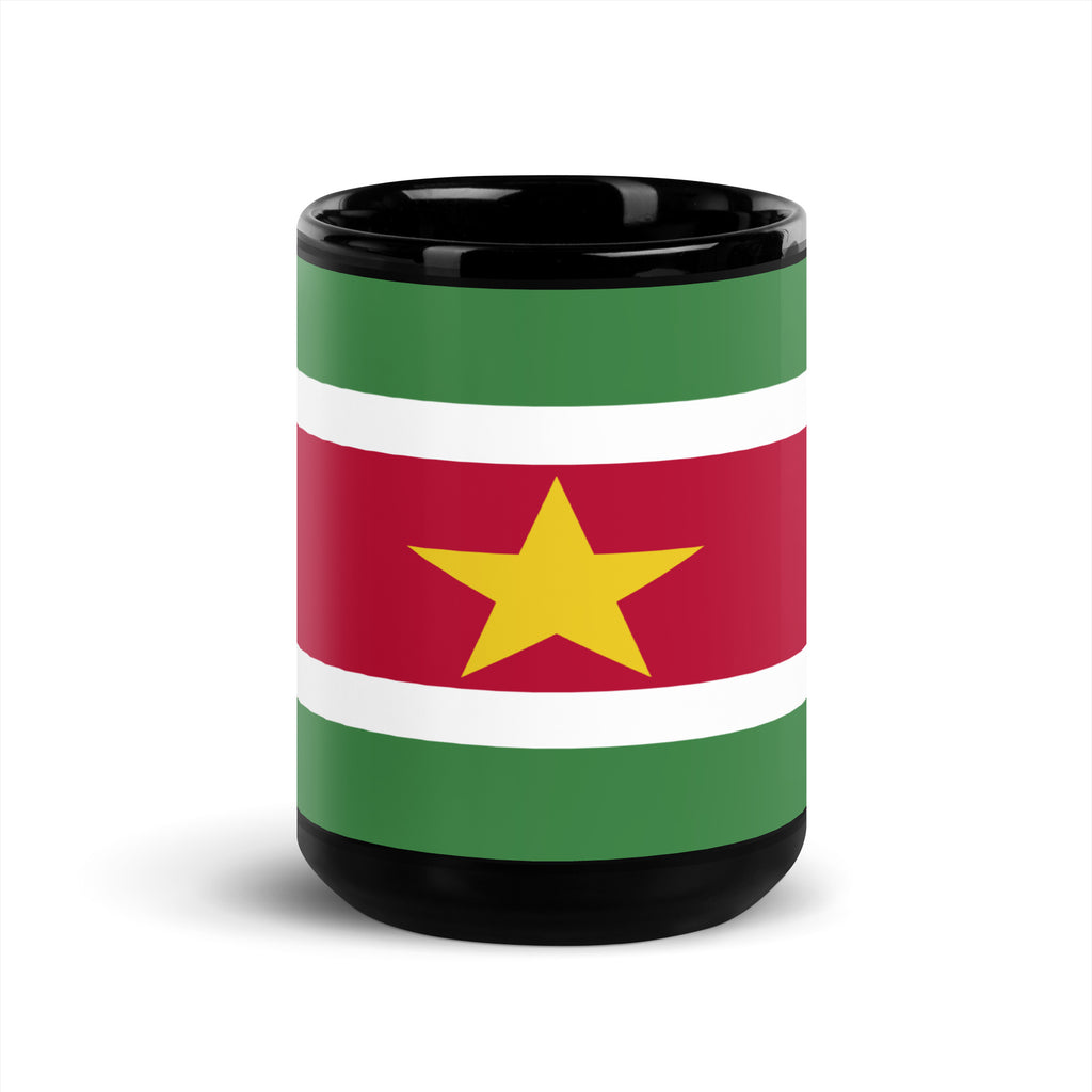 Suriname Black Glossy Mug