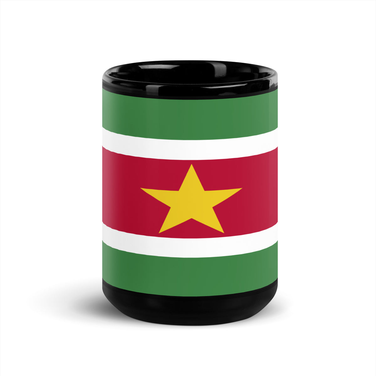 Suriname Black Glossy Mug