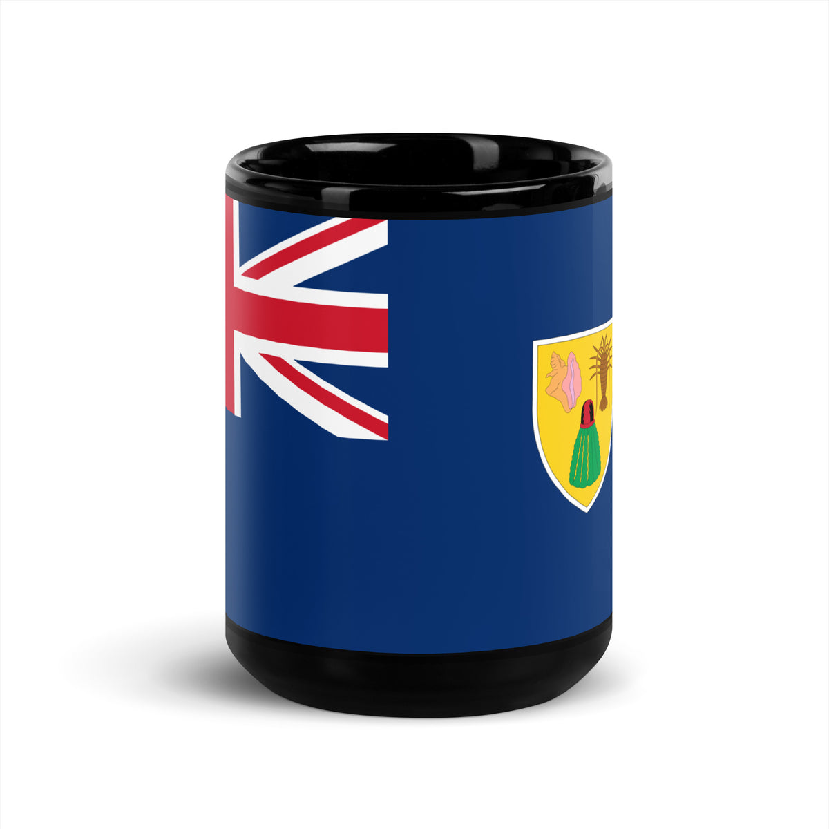 Turks and Caicos Islands Caribbean Black Glossy Mug