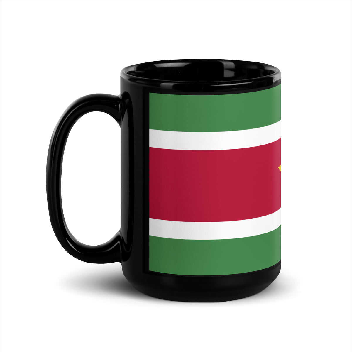 Suriname Black Glossy Mug