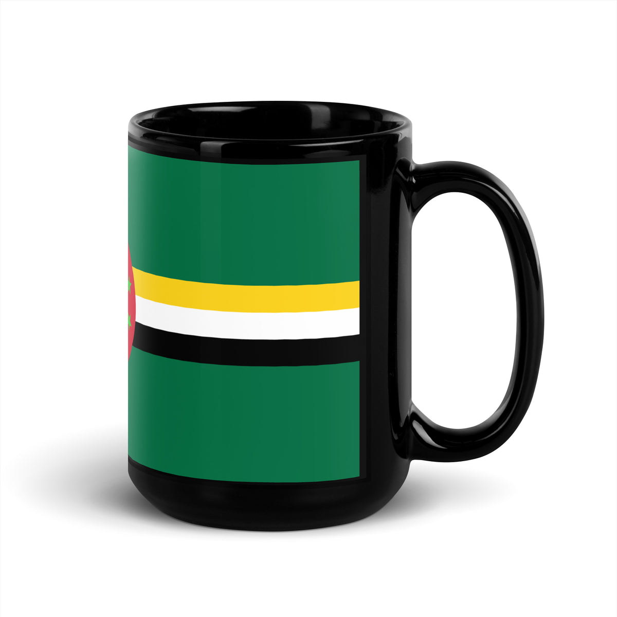Dominica Black Glossy Mug