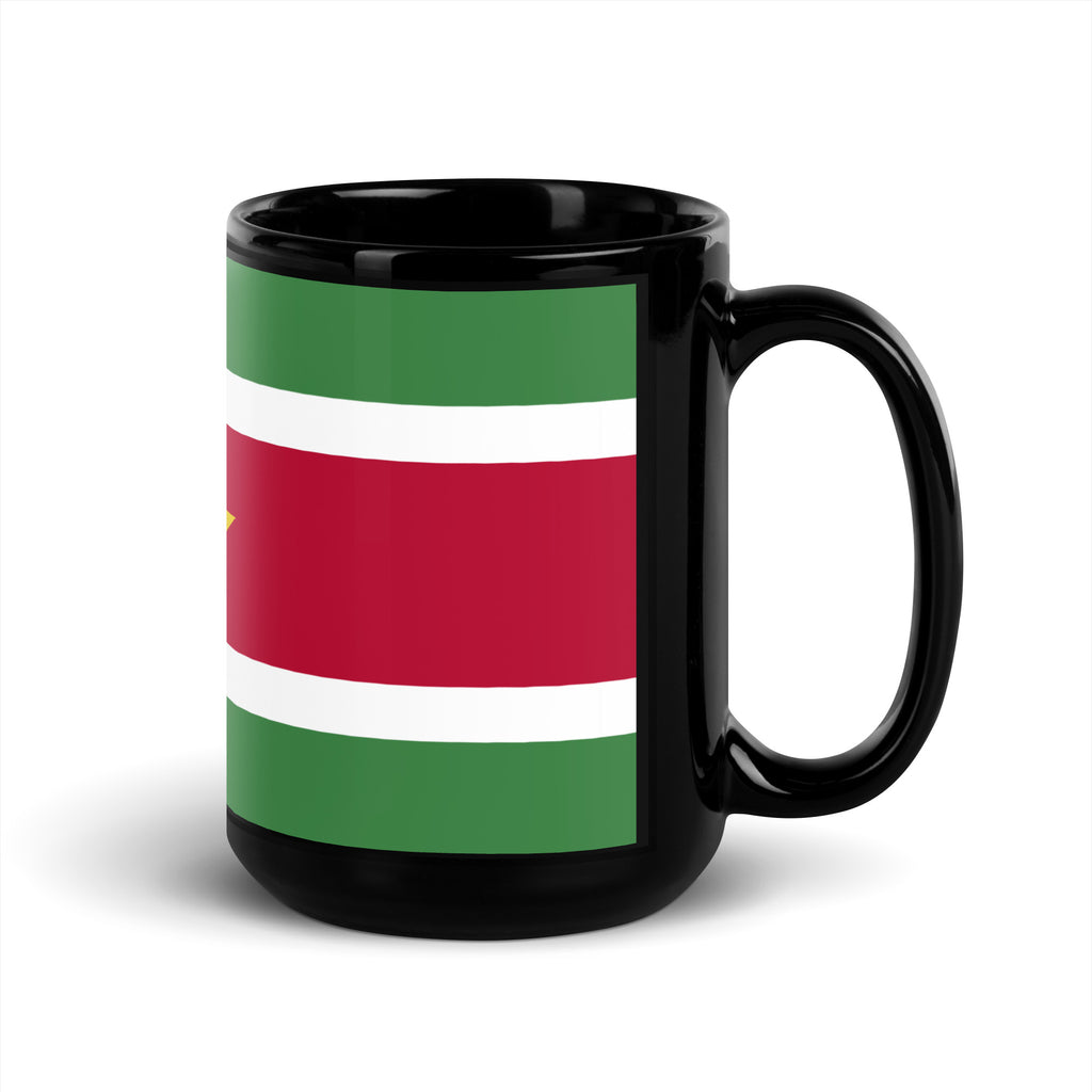 Suriname Black Glossy Mug