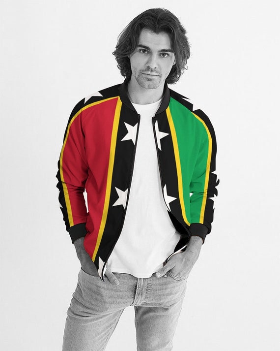 SAINT KITTS AND NEVIS MEN'S BOMBER JACKET