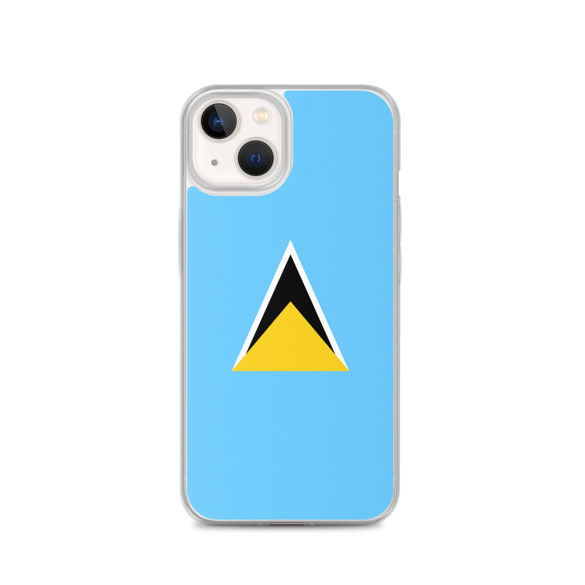 Saint Lucia Premium iPhone Case – Sky Blue Emblem
