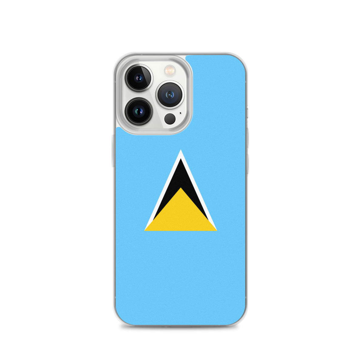 Saint Lucia Premium iPhone Case – Sky Blue Emblem