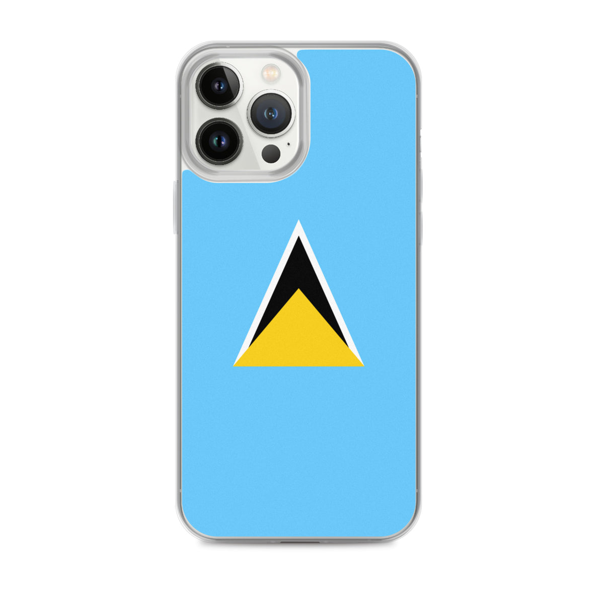 Saint Lucia Premium iPhone Case – Sky Blue Emblem
