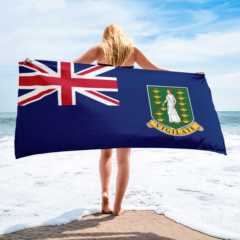 BRITISH VIRGIN ISLANDS PATRIOTIC BEACH TOWEL