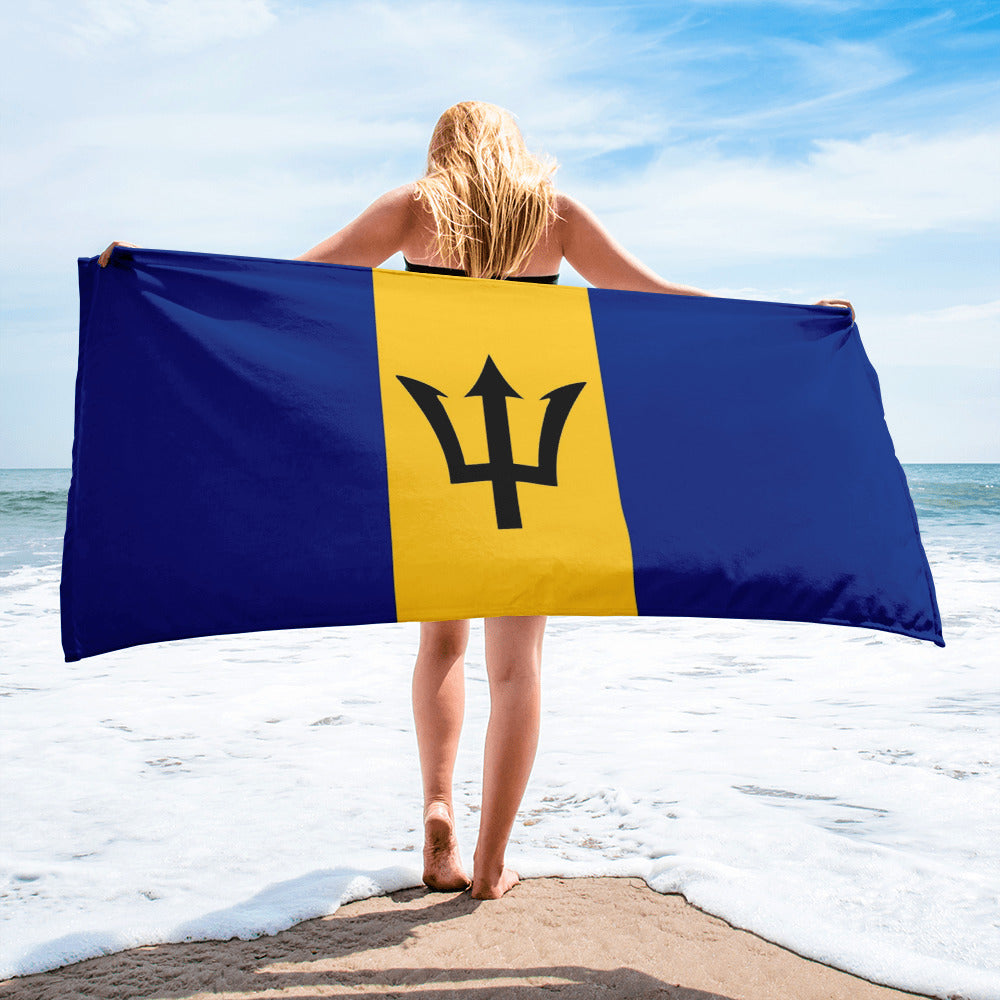 Barbados Patriotic Beach Towel