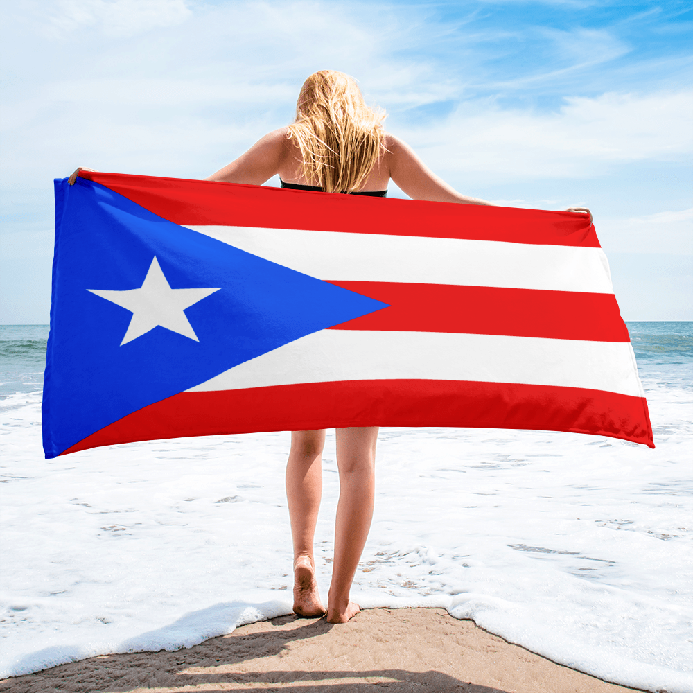 PUERTO RICO PATRIOTIC BEACH TOWEL