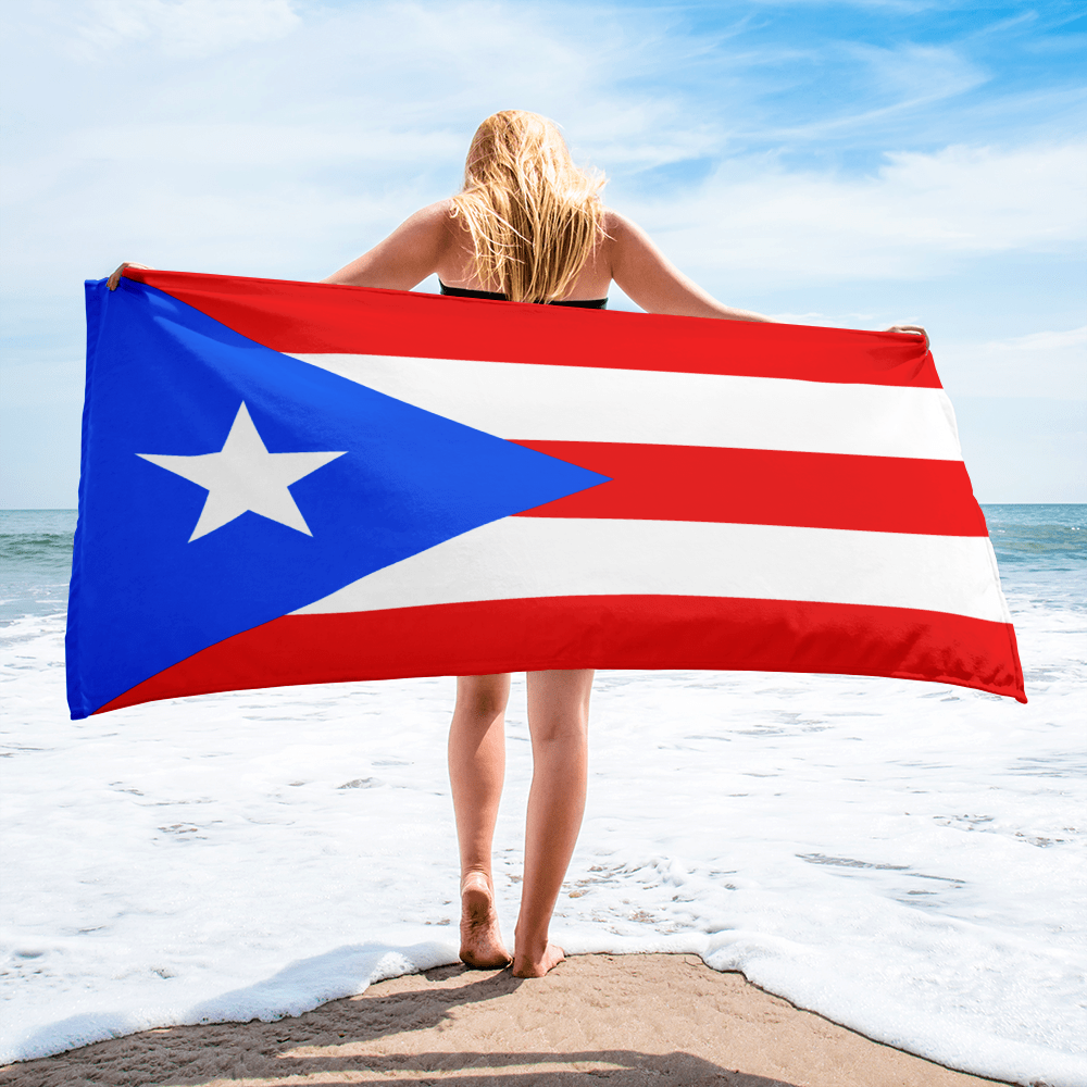 Puerto Rico Patriotic Beach Towel