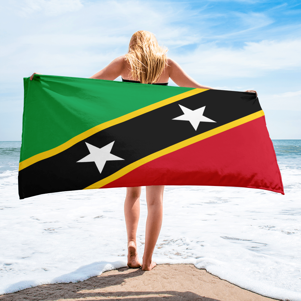 SAINT KITTS AND NEVIS PATRIOTIC TOWEL