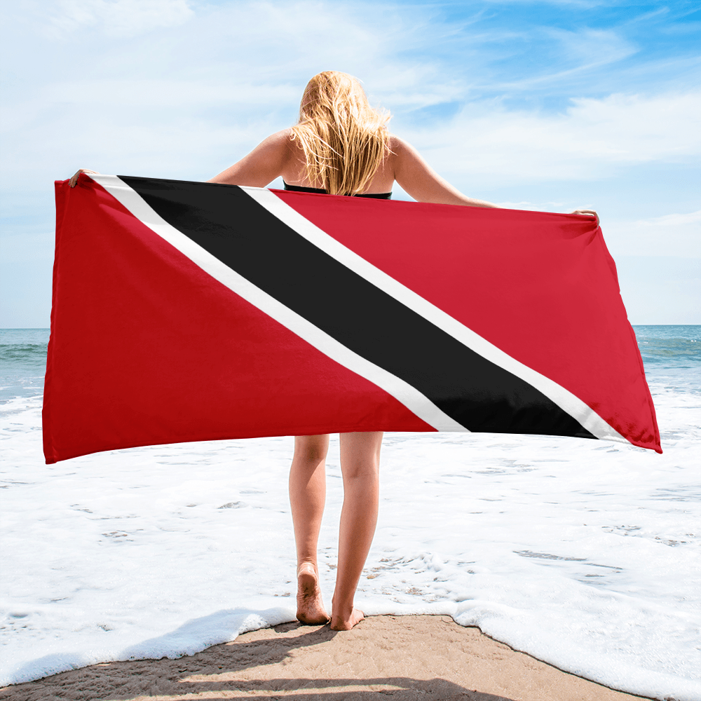 TRINIDAD AND TOBAGO PATRIOTIC BEACH TOWEL