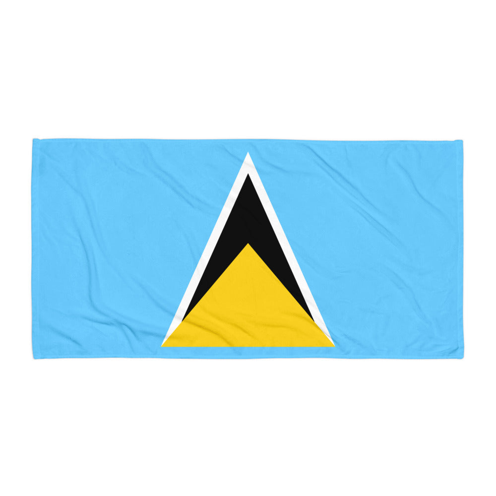 Saint Lucia Patriotic Beach Towel