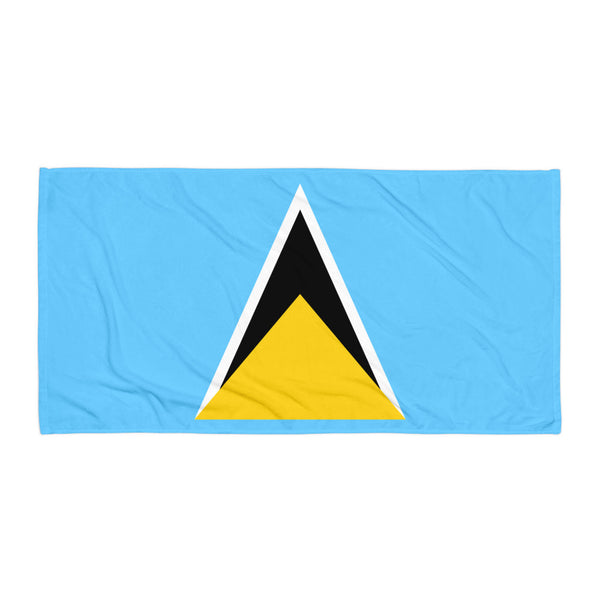 Saint Lucia Patriotic Beach Towel