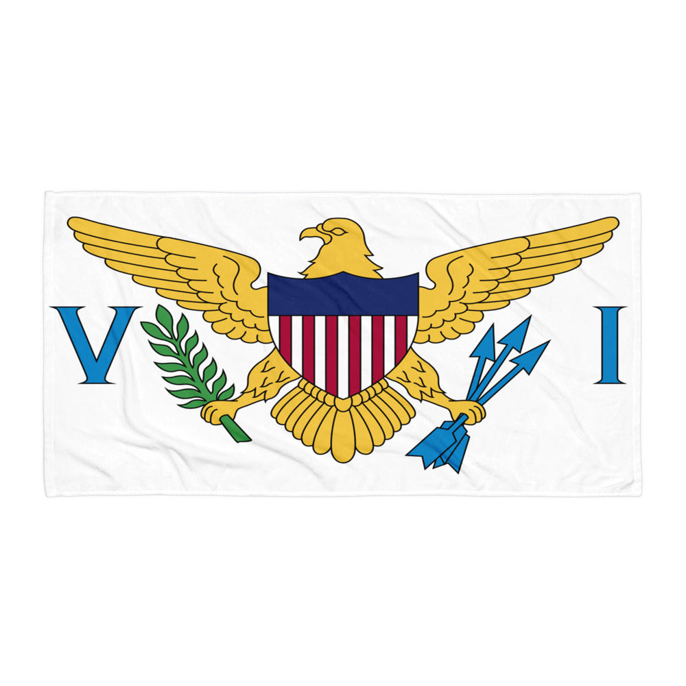 US Virgin Islands Patriotic Beach Towel
