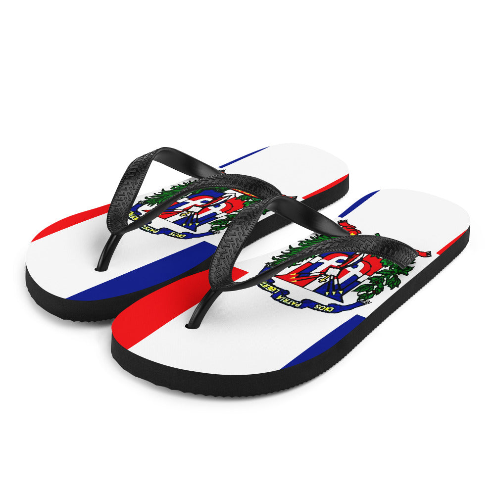 DOMINICAN REPUBLIC PATRIOTIC FLIP-FLOPS