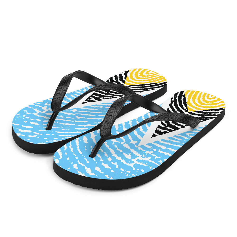 Saint Lucia Flip-Flops – Light Fingerprint
