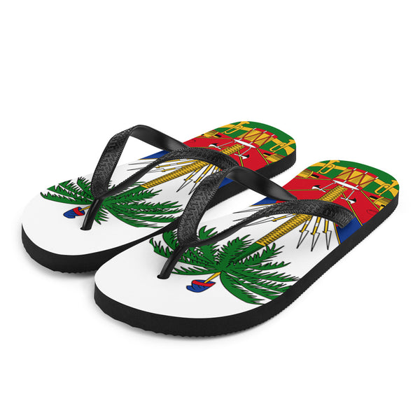 Haiti Flip-Flops – White Coat of Arms
