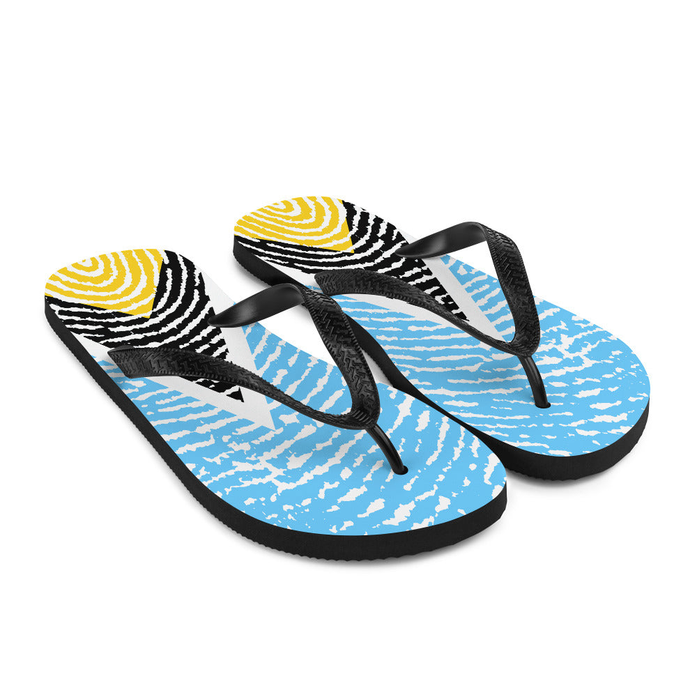 Saint Lucia Flip-Flops – Light Fingerprint