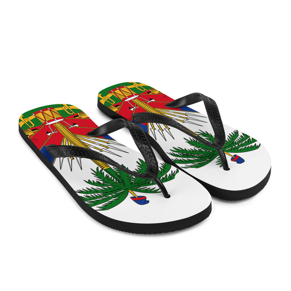 Haiti Flip-Flops – White Coat of Arms