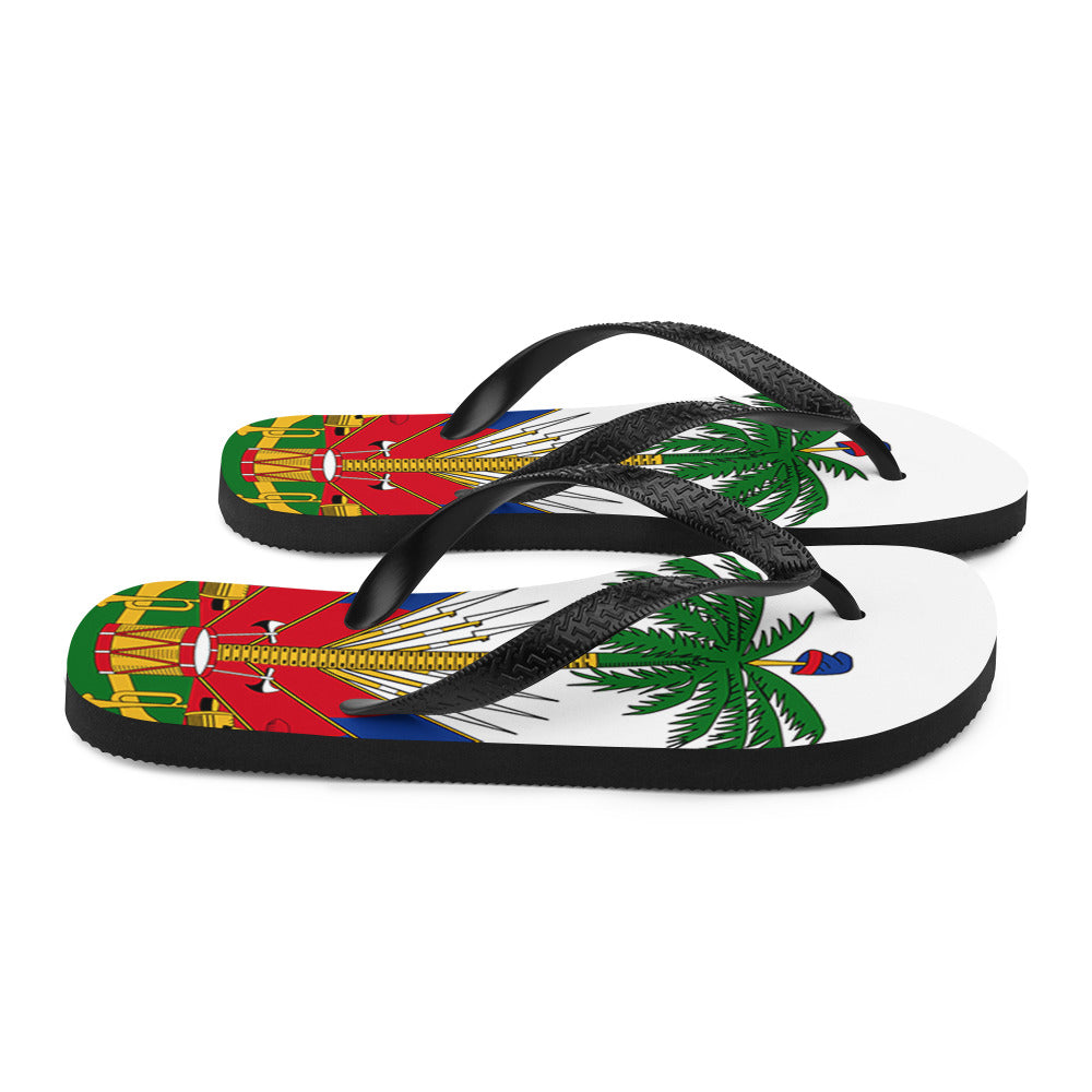 Haiti Flip-Flops – White Coat of Arms