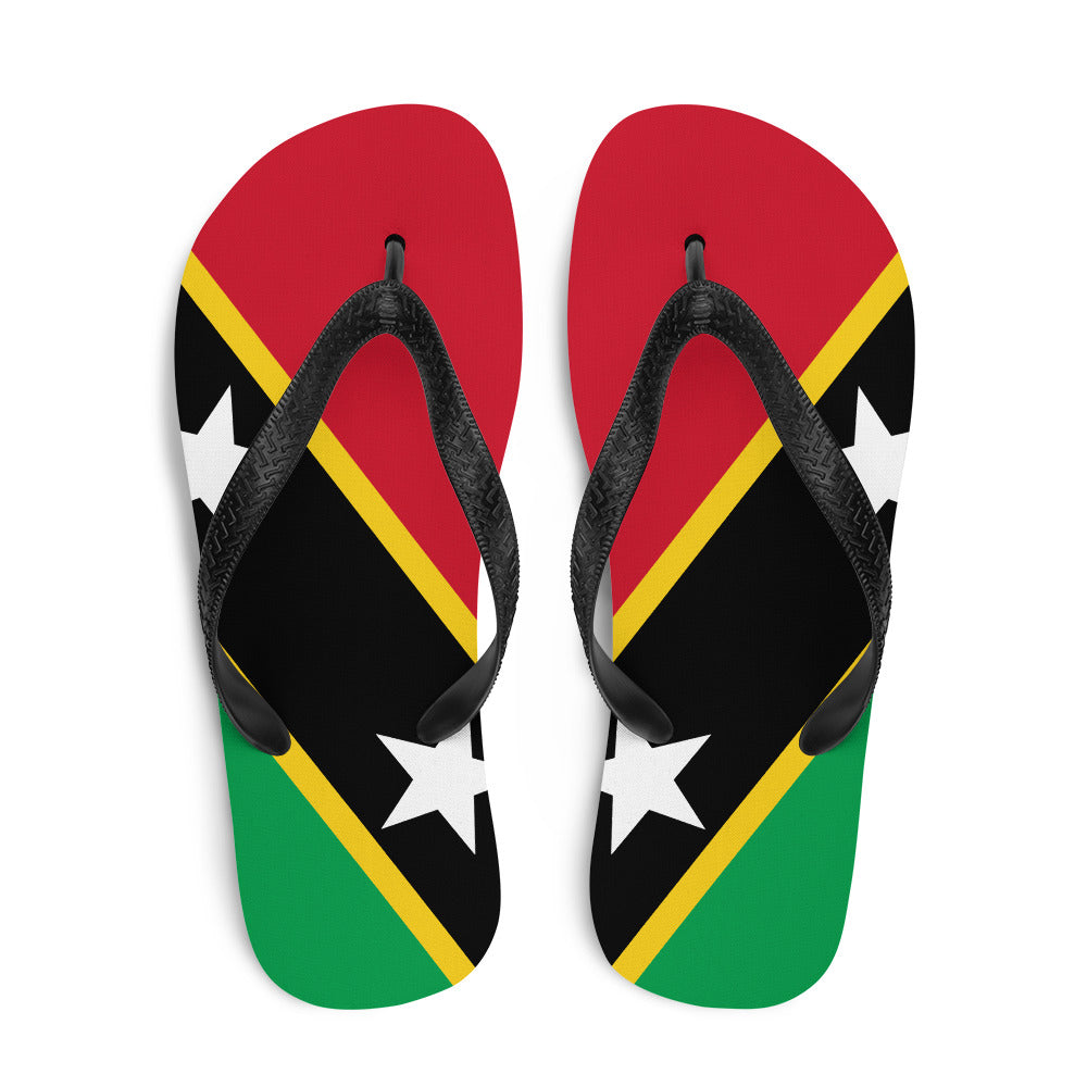 SAINT KITTS AND NEVIS PREMIUM PATRIOTIC FLIP-FLOPS