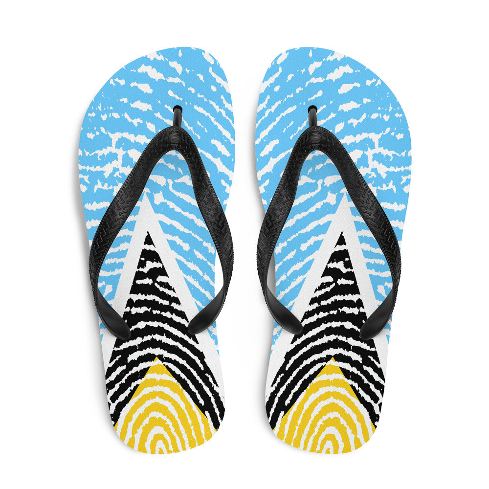 Saint Lucia Flip-Flops – Light Fingerprint