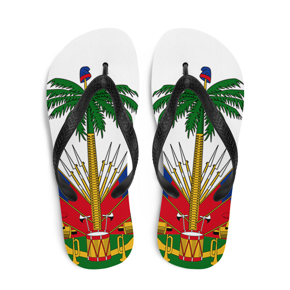 Haiti Flip-Flops – White Coat of Arms