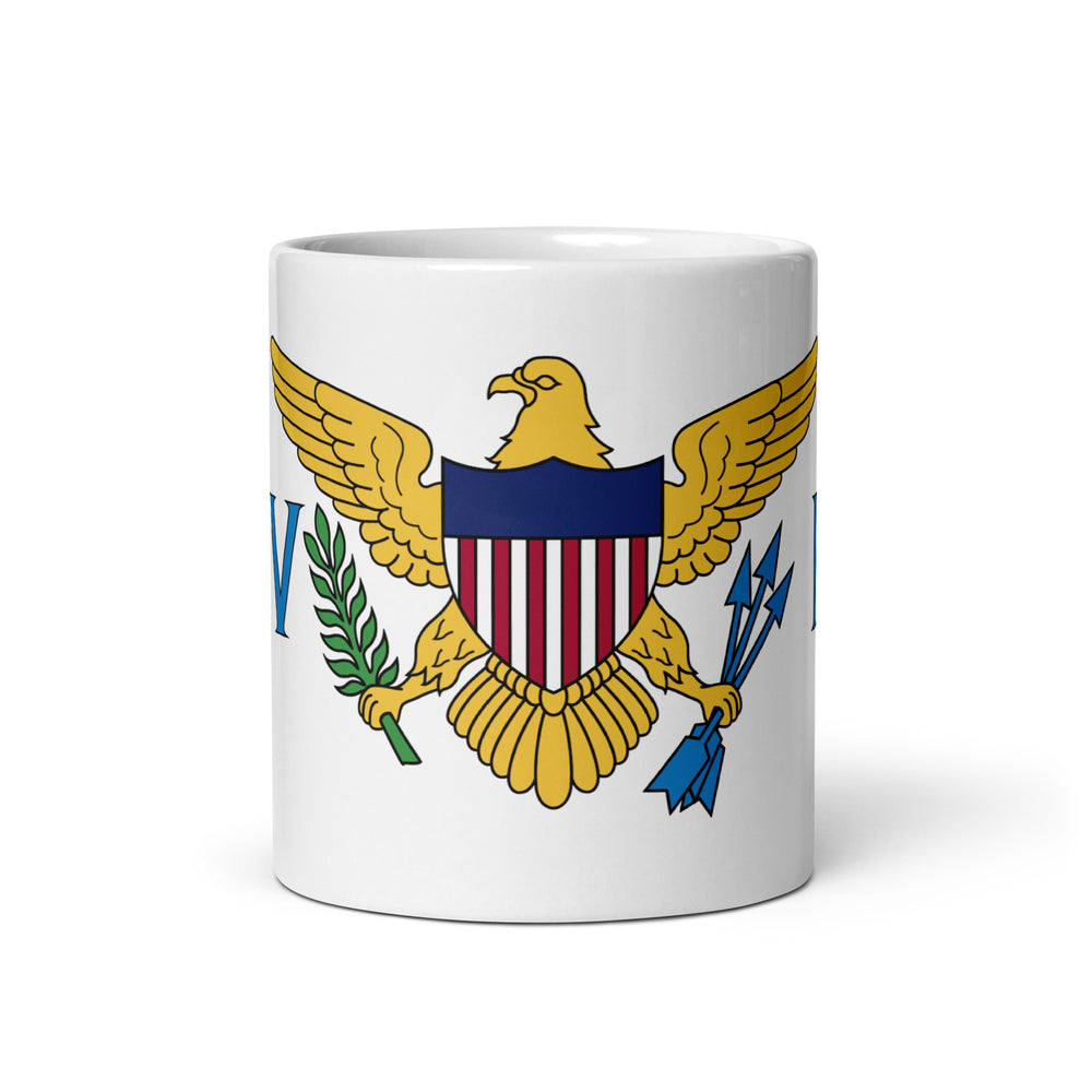 US VIRGIN ISLANDS WHITE GLOSSY MUG