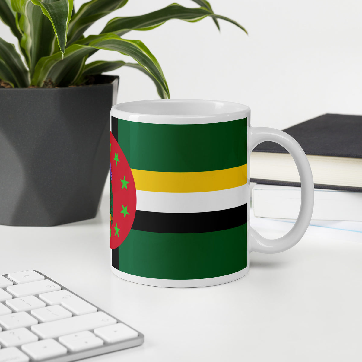 Dominica White Glossy Mug