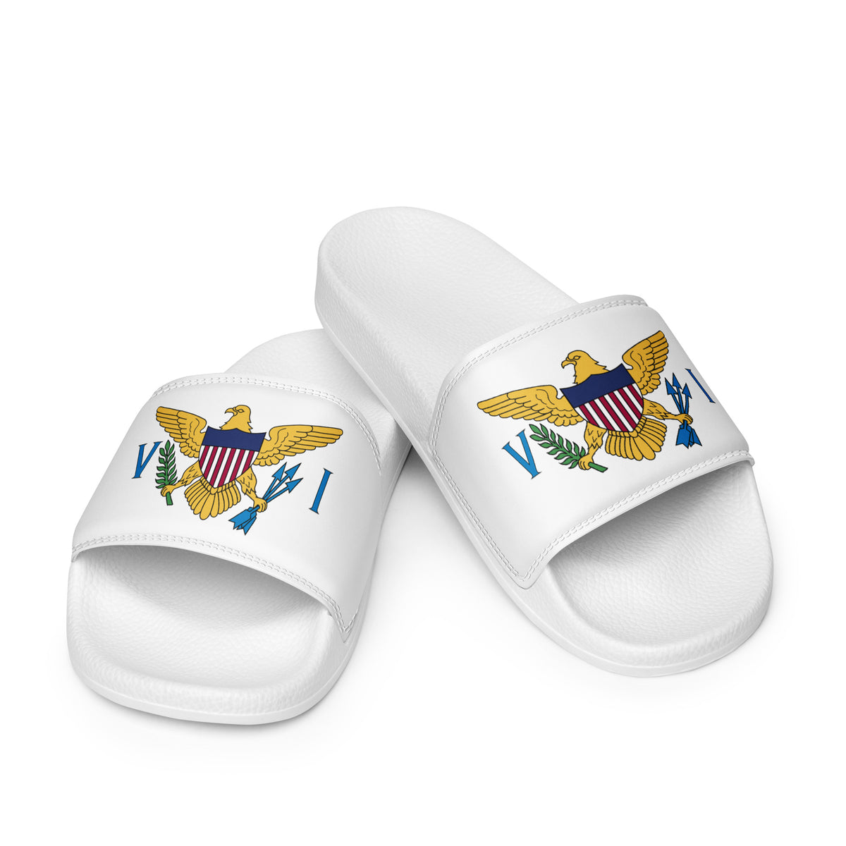 US Virgin Islands Women's Slides – White
