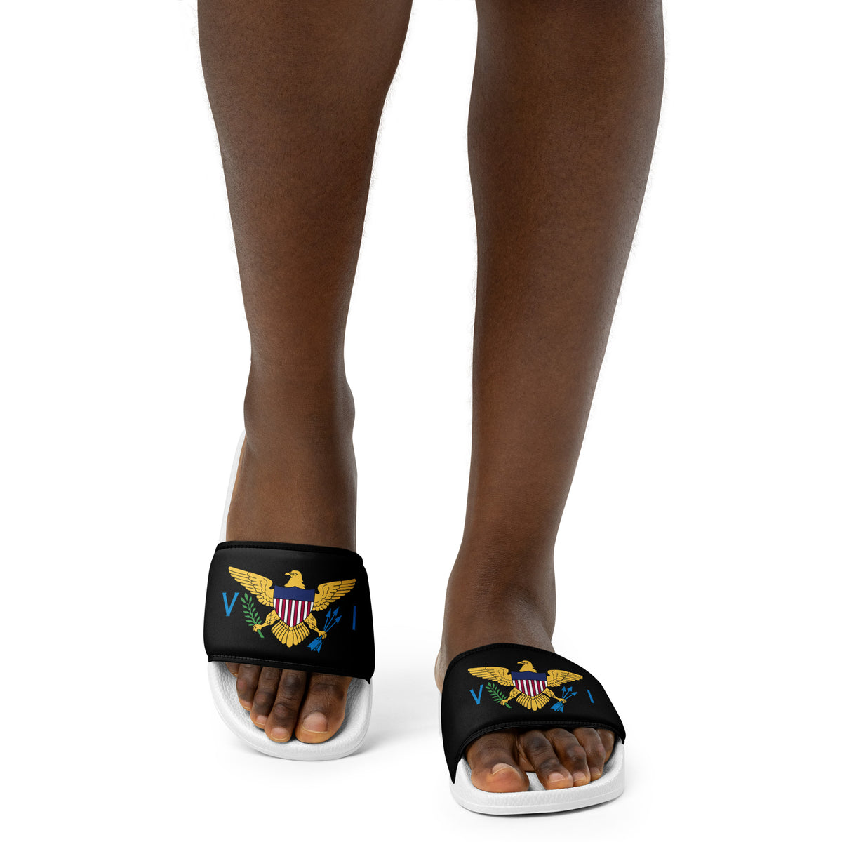 US Virgin Islands Women's Slides – Black